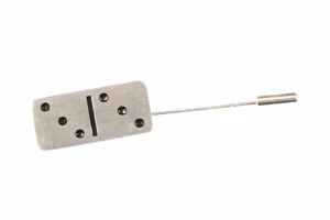 Domino Tie Clip Miniblings Pin Dominostein Silver - Picture 1 of 6