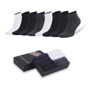 Calcetines de tobillo de corte bajo de bambú para hombre transpirables sin olor 8 pares con caja de regalo - Imagen 1 de 31