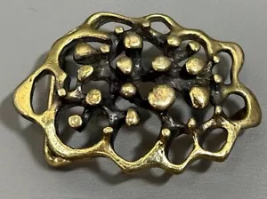 Vintage Jack Boyd Modernist Brutalist Mid Century Bronze ‘Spore’ Belt Buckle - Picture 1 of 8