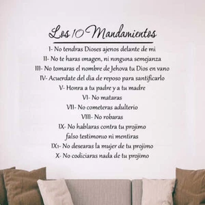 Calcomanía de la Biblia de los Diez Mandamientos en español - Imagen 1 de 2