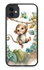 Baby Monkey Hanging On Branch Rubber Phone Case Monkeys Apes Chimp Kids BE27