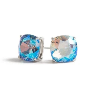 Origami Owl Silver Clara Stud Earrings with Light blu Shimmer Swarovski Crystals - Picture 1 of 1