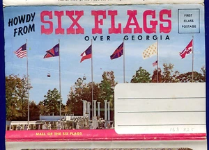 Six Flags Over Georgia Postcard Folder Amusement Park 1 - Picture 1 of 3