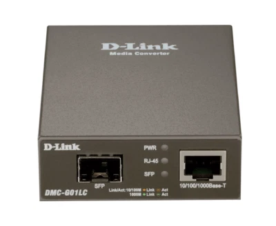 D-Link DMC-G01LC Gigabit Etherne Power (PWR), RJ-45, SFP Optical Media Converter - Image 1 of 3