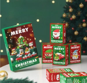 Building Blocks Set Christmas Tree Reindeer Santa Claus Snowman For Kid Gift Diy - Picture 1 of 29