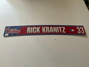 PHILLIES~2017 Rick Kranitz AUTHENTIC LOCKER ROOM PLATE SGA - Picture 1 of 3