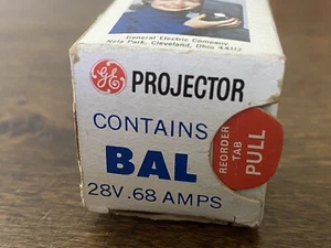 BAL GE Projector Projection Halogen Lamp Bulb .68A 28V NOS - Picture 1 of 4