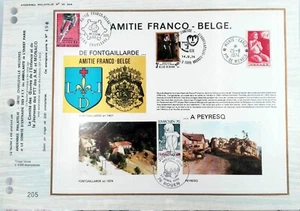 SPECIAL ARDENNES BELGIQUE FRANCE FEUILLET PHILATÉLIQUE CEF N°40 SOIE - Picture 1 of 1