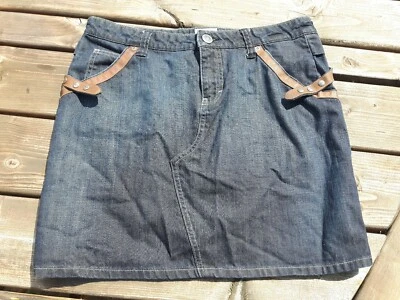 Vintage Tommy Hilfiger Skirt SNAP DETAILS LEATHER STRAPS 100% Cotton Vtg TOMMY L - Image 1 of 4