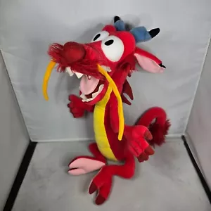 Disney Store Mulan - Mushu - Large Soft Plush Toy 14" Red Dragon Official Disney - Picture 1 of 6