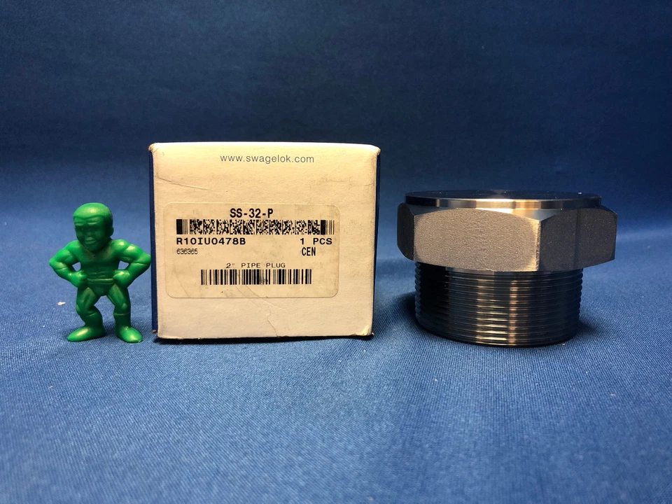 Swagelok SS-32-P Stainless Steel Pipe Fitting Pipe Plug 2 in Male NPT - Image 1 of 4