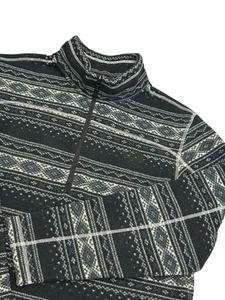 Chaqueta Pullover The North Face Gris Azteca Tribal Lyon Polar 1/4 Cremallera Para Hombre XL - Imagen 1 de 9