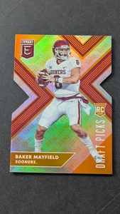 2018 Panini Elite Draft Picks Football Die Cut Orange Baker Mayfield Sooners RC - Picture 1 of 2