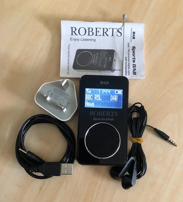 Roberts Sports DAB 2  DAB/FM Personal Digital Radio + Charger &earphone. GC &PWO - Image 1 of 4