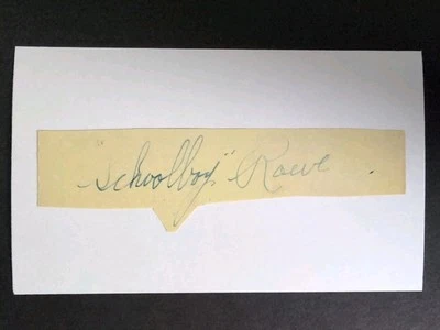 Schoolboy Rowe (d.1961) Signed Autograph Cut Detroit Tigers Debut 1932 - Image 1 of 2