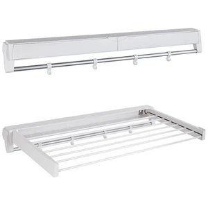 Clothes Laundry Drying Rack,Collapsible Wall Mounted Hanger|7 Drying Rods (33... - Picture 1 of 6
