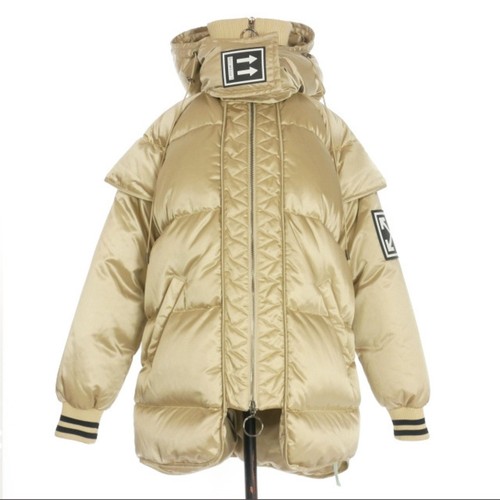 OFF WHITE Piumino imbottito oversize bianco sporco blouson 40 oro champagne usato78a3c4
