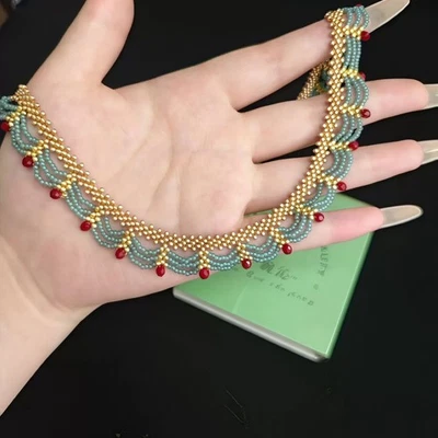  Chinese Style Layered Lace Tassel Necklace TrendyUnique Choker Collarbone Hanfu - Image 1 of 4