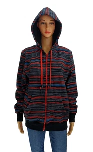 Hoodie Buddie Sweatjacke Cyber Grunge Herren MEDIUM Mma Y2k Full Zip gestreift - Bild 1 von 10