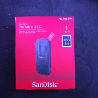 SanDisk SDSSDE30-1T00-G26 1TB External Portable SSD - Black - Image 1 of 2