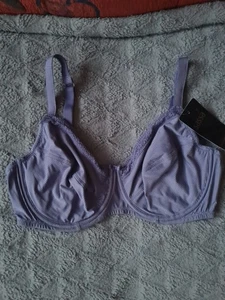 Sassa Bügel BH, kräftiges Flieder 85 C, fein gestreift, neu mit Etikett - Bild 1 von 7