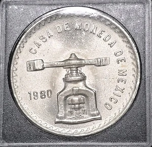 Moneda México Onza 1980 0,9250 plata ASW 1,0 OZ envío gratuito - Imagen 1 de 5
