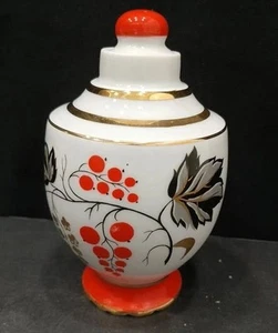USSR Lomonosov Rowan Berries Decanter Set Liqueur Jar Pot - Tea Caddy - Imagen 1 de 11