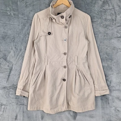 Womens Trench Coat Medium Khaki Classic Old Money Preppy Timeless Chic Safari - Image 1 of 4