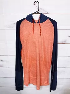 BKE Herren Hoodie Größe L sportliche Passform orange & blau Känguru Tasche Langarm - Bild 1 von 7