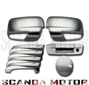 Dodge Ram 09-12 Chrome Door Handle Mirror Tailgate Gas Door Cover WITH Keyhole - Picture 1 of 1