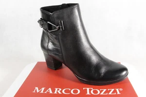 Marco Tozzi Ankle Boots Black Leather 25385 New - Picture 1 of 7