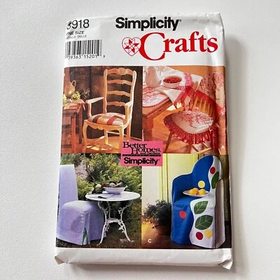 Simplicity Crafts Pattern 8918 Chair Covers Placemats Better Homes & Garden NEW - Image 1 of 4