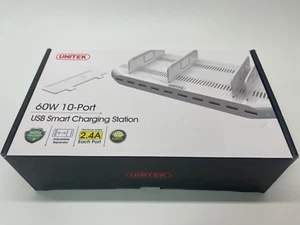 UNITEK 60W 10 PORT SMART USB CHARGING STATION - Picture 1 of 6