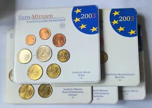 GERMANIA GERMANY SERIE zecca divisionali FDC 5 ZECCHE 2003 - Foto 1 di 2