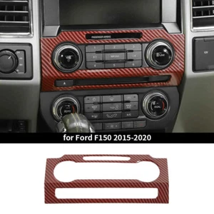 Central Console Volume Adjustment Cover Trim for Ford F150 2015+Red Carbon Fiber - Picture 1 of 10