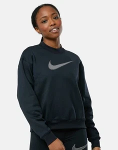 NIKE Therma-FIT All Time Women s Graphic Crew-Neck Sweatshirt - Black - S - Picture 1 of 19