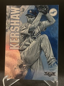 Clayton Kershaw - 2019 Topps Fire #52 Blue Chip Parallel Los Angeles Dodgers