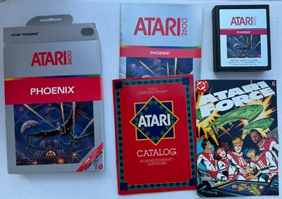 1982 Atari 2600 Phoenix Game Program Cartridge, Catalog, Manual, & Comic Book - Image 1 of 4