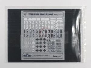 Verlinden 1/35 Números y Marcas de Vehículo Wehrmacht Alemán 1 Segunda Guerra Mundial 163 (DTMI 309) - Imagen 1 de 1