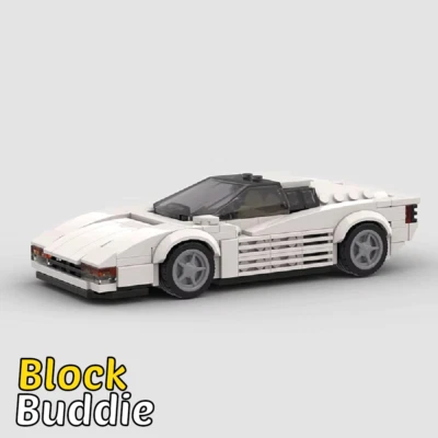 BRICK Ferrari Testarossa Miami Vice Sport MOC Auto Car Rennwagen Klemmbaustein