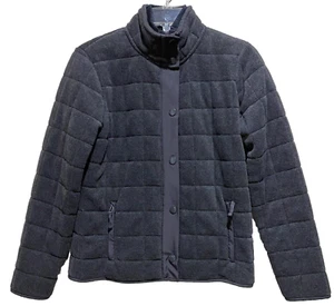 Charter Club Womens Jacket Quilted Coat Full Zip Snap Up Gray Minimalist Sz PP - Picture 1 of 14