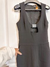 DAVID KOMA Black Cut Out Buckel Detail Crepe Jumpsuit with Pockets XS
