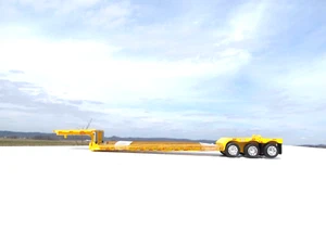 DCP 1/64 SCALE YELLOW FONTAINE RENEGADE DETACHABLE LOWBOY W FLIP AXLE - Picture 1 of 5