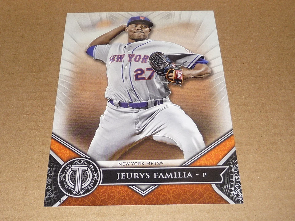 2017 Topps Tribute BASE JEURYS FAMILIA OVERSIZED JUMBO 5X7 29/49 METS #32 - Image 1 of 1