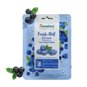 10 Pc X 30 GM Of Himalaya Fresh Start Oil Clear Blueberry Face Sheet Mask - Picture 1 of 4