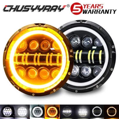 For Dodge D100 D200 D300 Pickup 7inch round LED Headlights Hi/Lo Sealed Beam 2x - Image 1 of 4