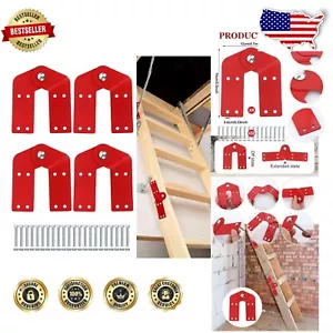Schwerlast Dachbodenleiter Scharnier Kit mit 32 Anti-Rutsch-Schrauben - einfache Installation - Bild 1 von 8