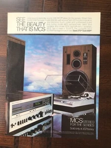 1982 vintage original print ad MCS Stereo For The Senses Sold Only At JC Penney - Picture 1 of 1