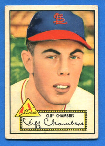 1952 Topps Set Break #68 Cliff Chambers Cardinals Red Back VG-EX Creased