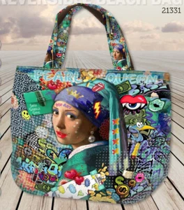 Stenzo Strand Shopper Taschen Panel fester Canvas Stoff Cool 1,20m - Bild 1 von 5